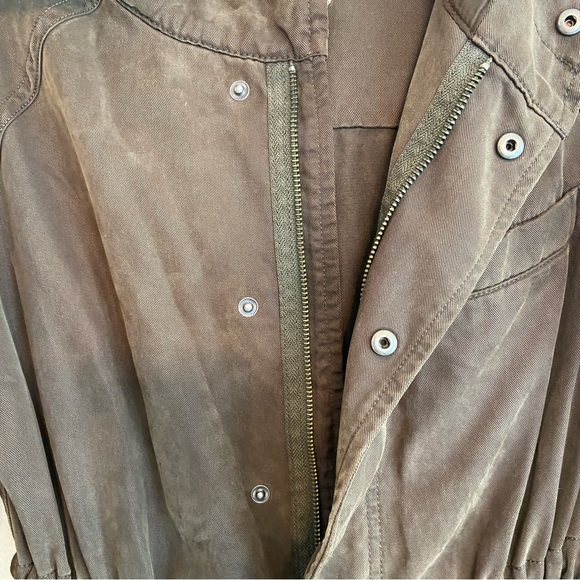 Aritzia Wilfred Free Cinch Fit And Flair Boho winter Jacket In Khaki Green Xxs - Picture 8 of 14